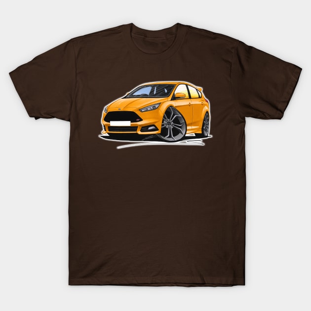 Ford Focus (Mk3)(Facelift) ST Orange T-Shirt by y30man5